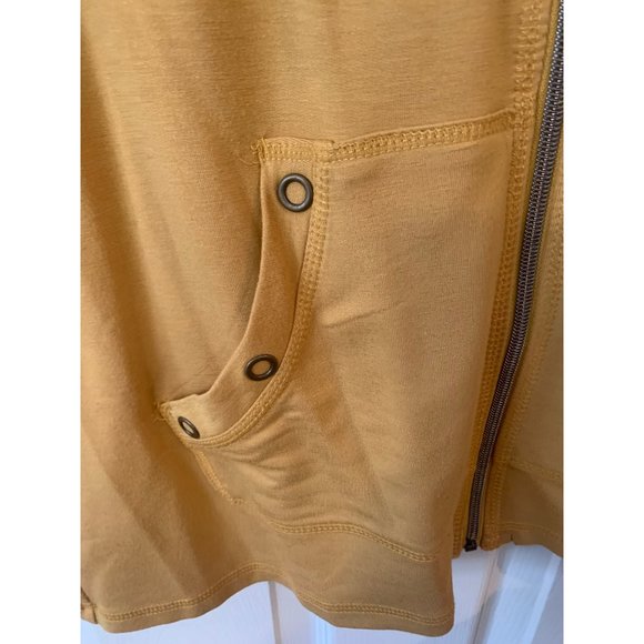 Onque Casuals Brown 3/4 Sleeve Collared Zip Up Sweater Large - Picture 3 of 5